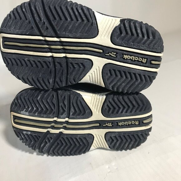 Reebok Toddler Shoes Navy Blue Size 2 With White Laces Comfortable & Durable - Picture 3 of 12